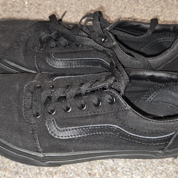 Vans Black Canvas Low-Top Sneakers - Picture 3 of 7